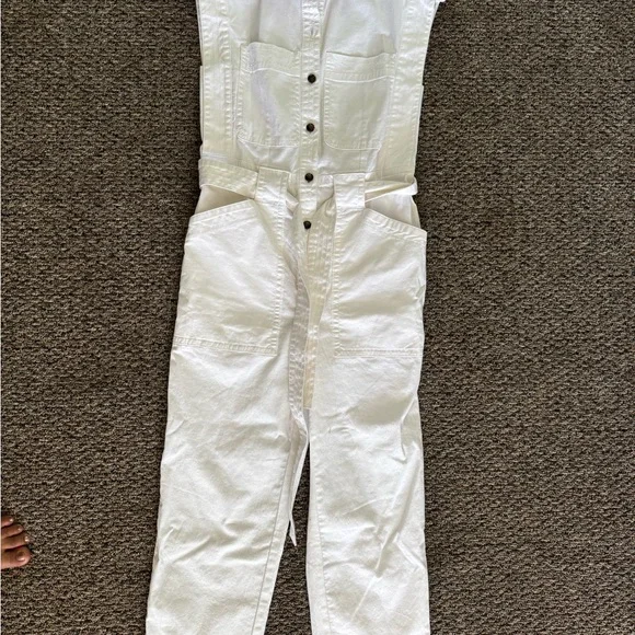 Banana Republic White Tailored Jumpsuit with Wide-Leg Silhouette - Picture 5 of 15